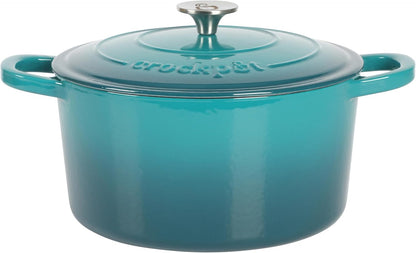 3 Quart Enameled Cast Iron Dutch Oven – Aqua - Curated Catalog U0