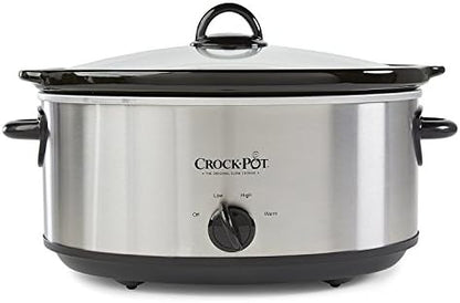 7 Quart Oval Manual Slow Cooker – Stainless Steel - Curated Catalog Y3
