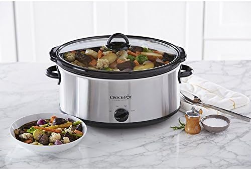7 Quart Oval Manual Slow Cooker – Stainless Steel - Curated Catalog D5