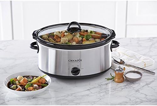 7 Quart Oval Manual Slow Cooker – Stainless Steel - Curated Catalog Y3