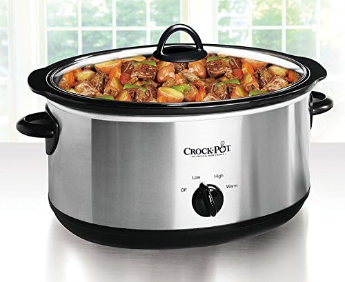 7 Quart Oval Manual Slow Cooker – Stainless Steel - Curated Catalog D5
