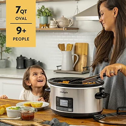 7 Quart Portable Programmable Slow Cooker with Timer - Curated Catalog F4