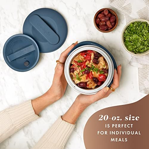 Electric Lunch Box Food Warmer 20oz – Faded Blue - Curated Catalog K9