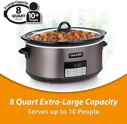 8 Quart Programmable Slow Cooker with Auto Warm - Curated Catalog F1