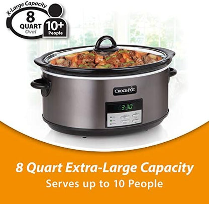 8 Quart Programmable Slow Cooker with Auto Warm - Curated Catalog F1