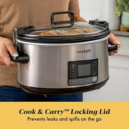 7 Quart Portable Programmable Slow Cooker with Timer - Curated Catalog F4