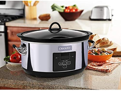 7 Quart Programmable Slow Cooker – Polished Platinum - Curated Catalog C6
