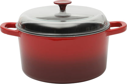 3 Quart Enameled Cast Iron Dutch Oven – Aqua - Curated Catalog U0