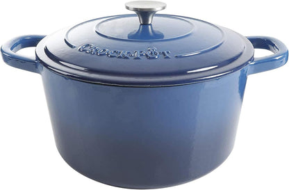 3 Quart Enameled Cast Iron Dutch Oven – Aqua - Curated Catalog U0